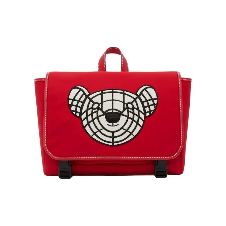 Burberry Leather Decoration Backpack Kids' Red