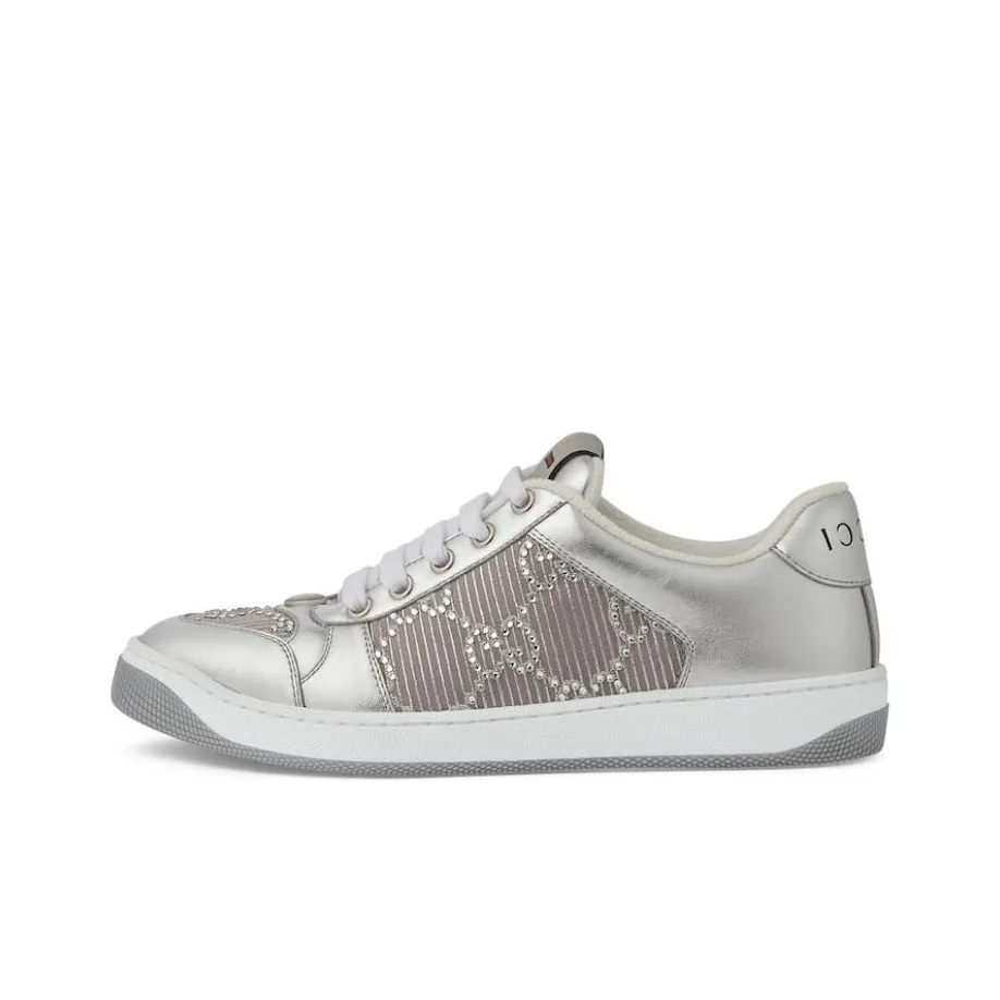 GUCCI Women's Screener 'GG Crystals   Silver' Women's