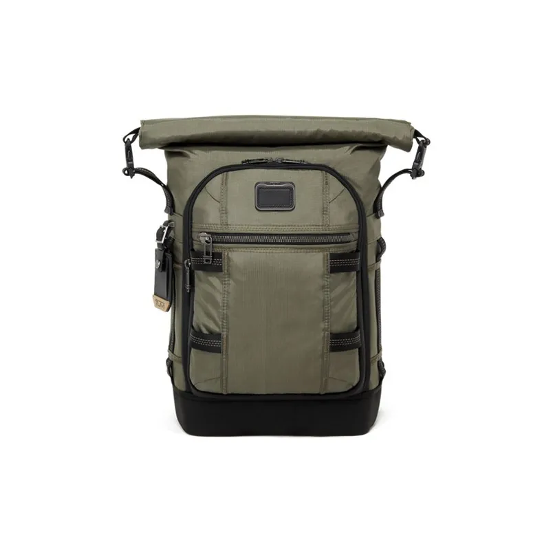 TUMI Alpha Bravo Nylon Fabric Backpack Men's Olive Green