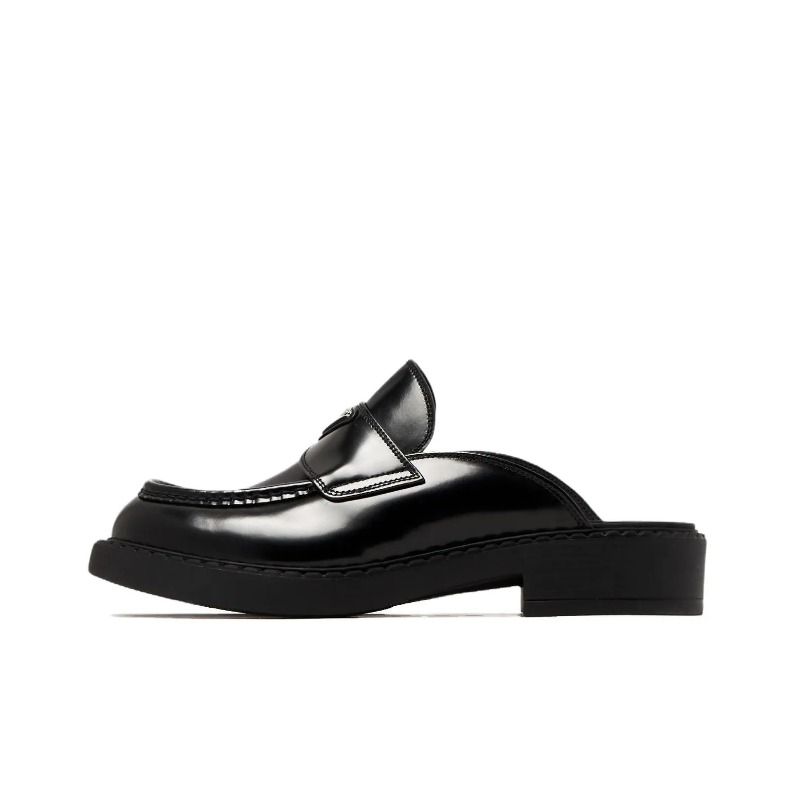PRADA Abrasion Resistant Closed Toe Slippers Men's Black