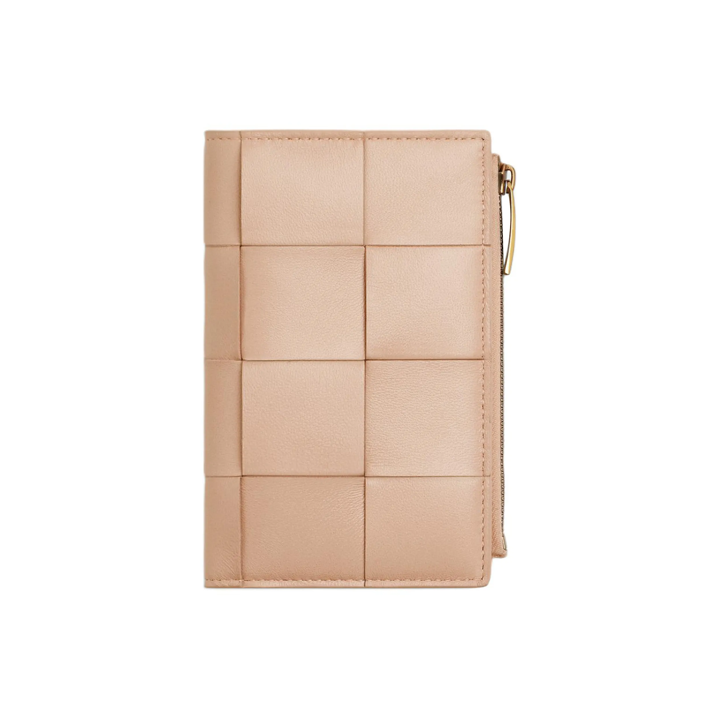 Bottega Veneta Lambskin Wallet Medium Size Women's Lotus Color