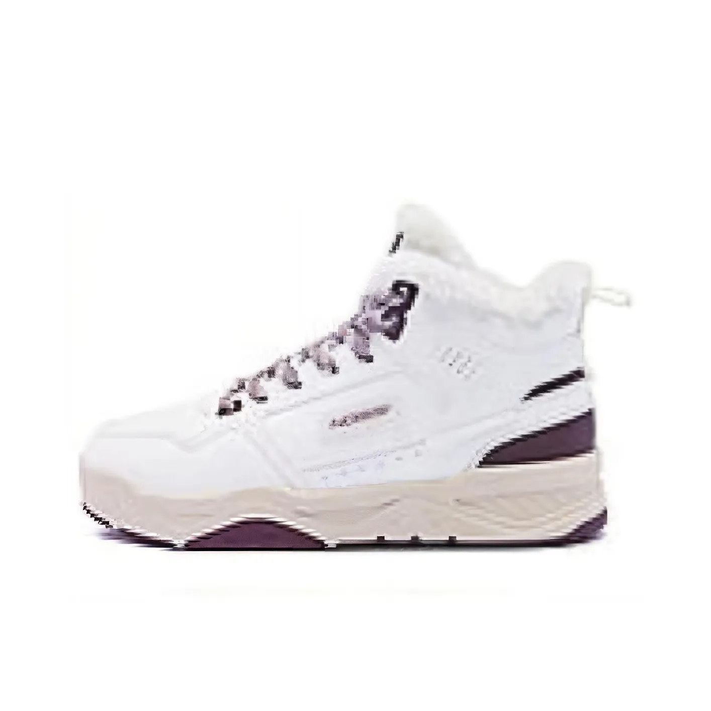 QIAODAN Скейтборд Кроссовки Высокие Кремовые Какао Женские