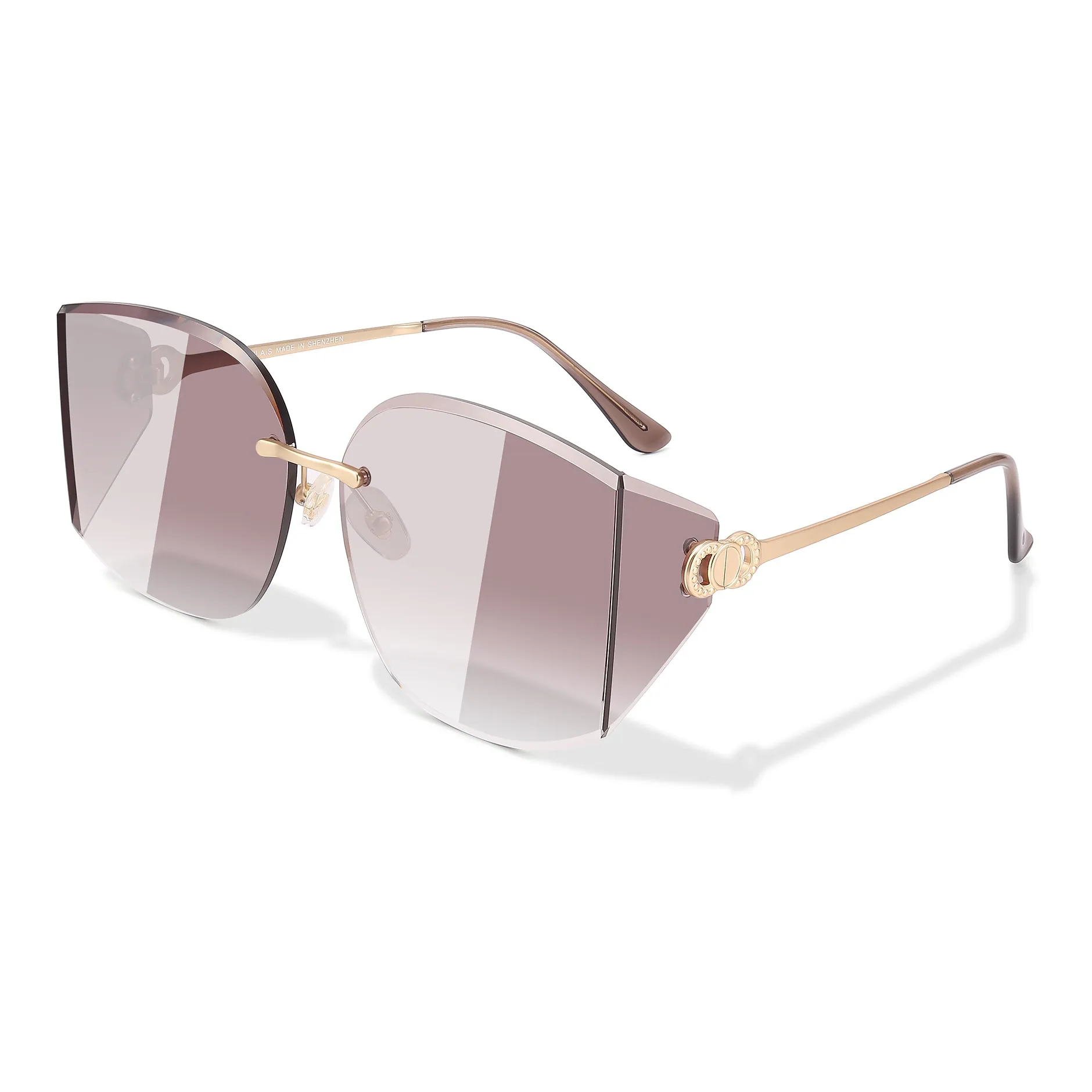 PULAIS Сплав Квадратные Солнцезащитные Очки Женские Золотая Рамка