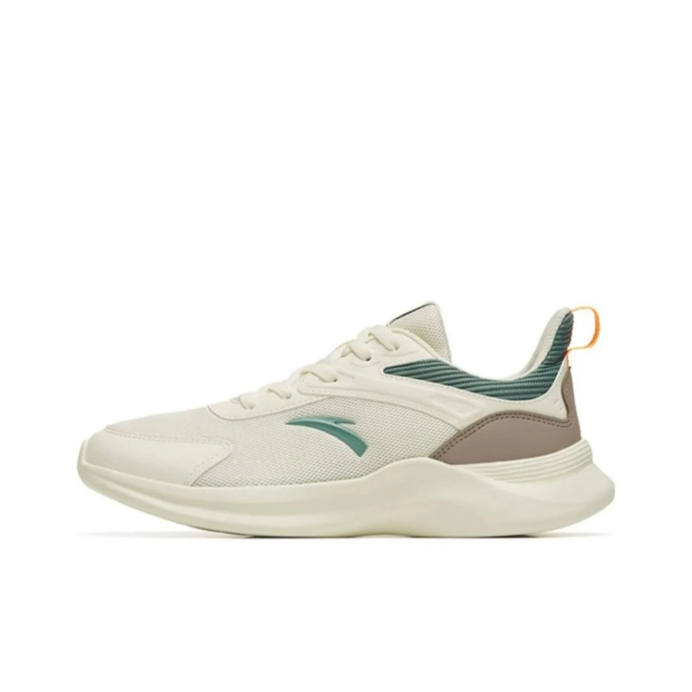 Anta Road Run Shock Absorbers With Slip Resistant Features Low Top Running Shoes Men's White Green