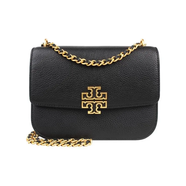 TORY BURCH Britten Cow Leather Crossbody Bag, Shoulder Bag Women's Black