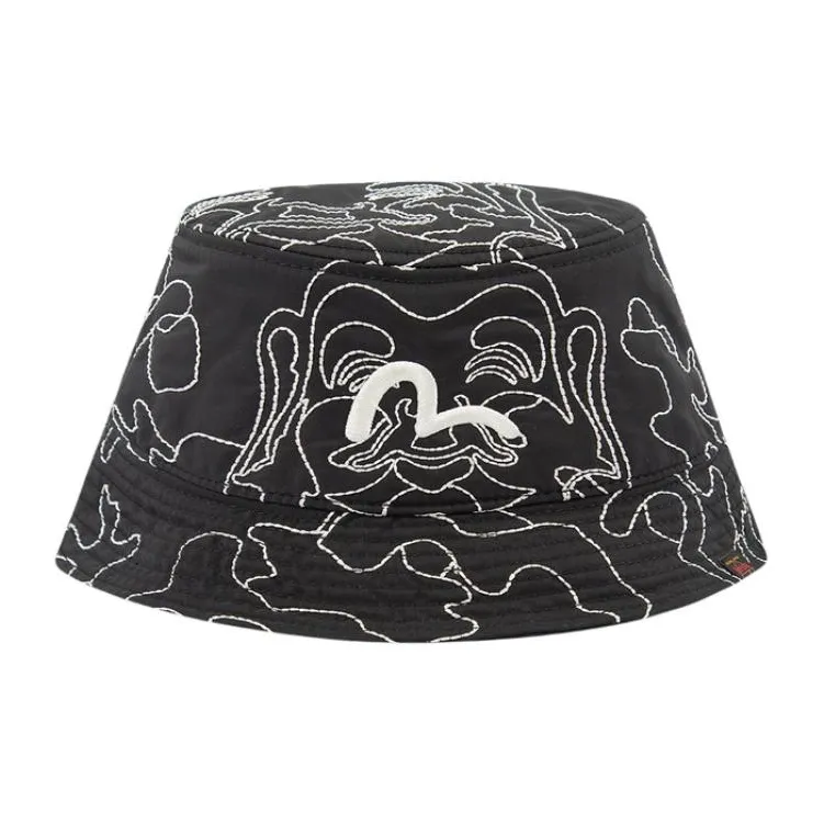 EVISU Полиэстер Cotton Bucket Hats Унисекс Черный