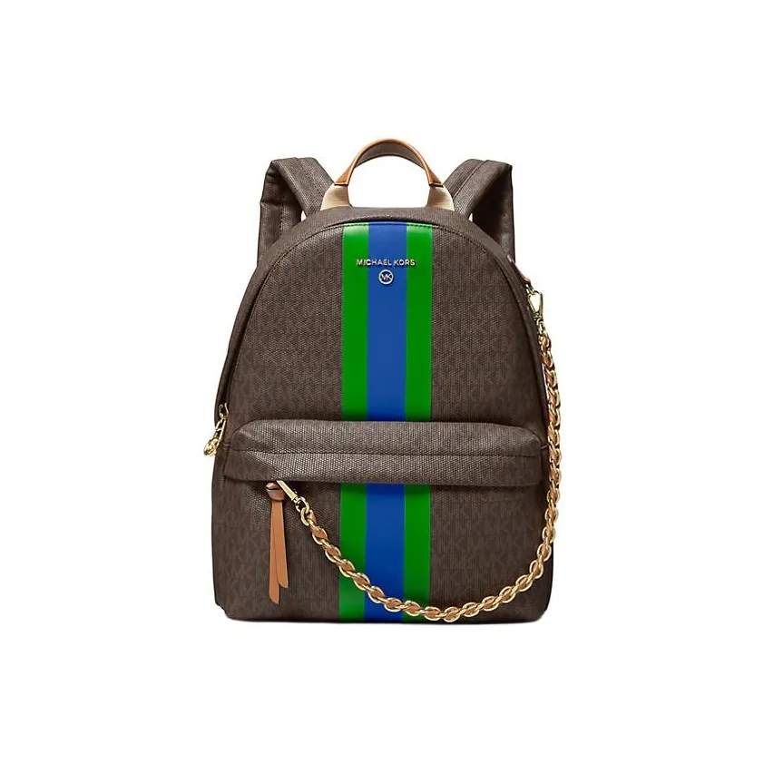 MICHAEL KORS Slater Coated Canvas Backpack Medium Size Women's Palm Green