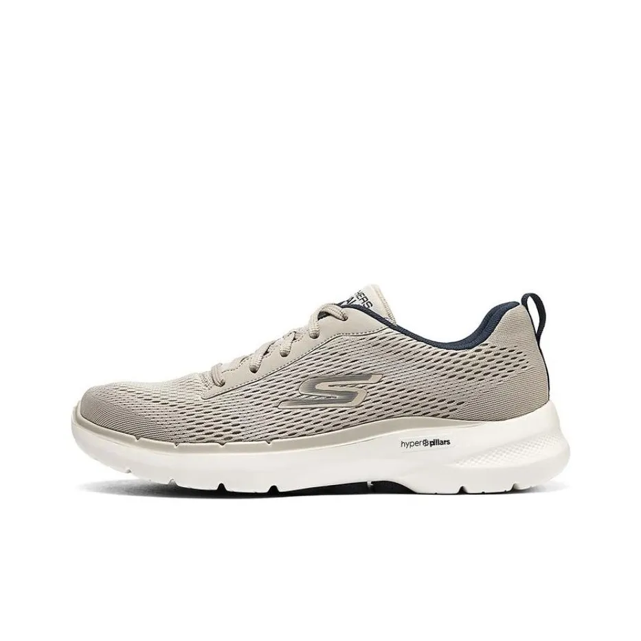 Skechers Go Walk 6 Anti Slip Wear Resistant Low Top Casual Shoes Men's Gray