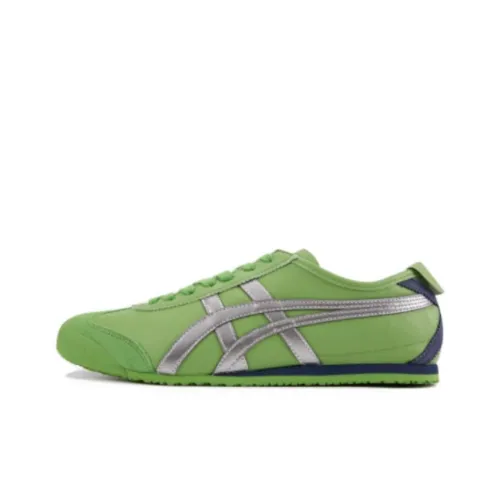 Onitsuka Tiger MEXICO 66 Повседневная обувь Низкий Топ Зеленый/Серебряный Унисекс