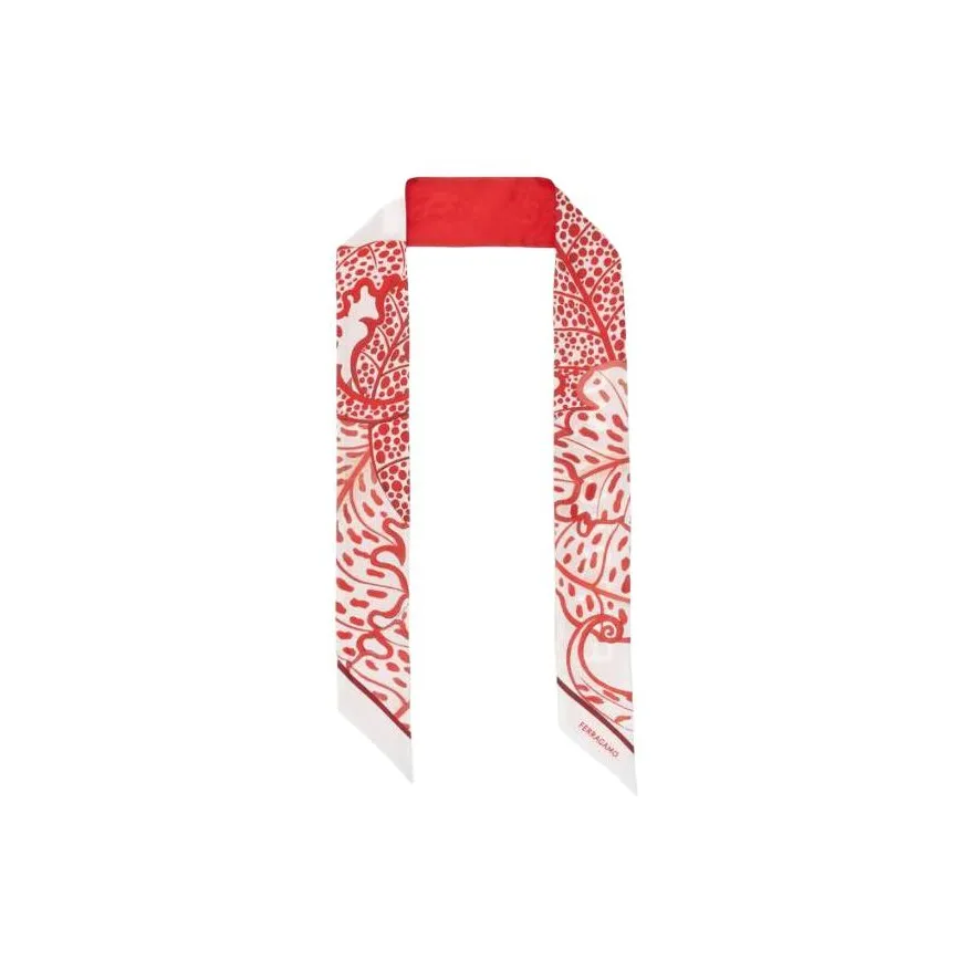 FERRAGAMO Silk Scarves Women's Red