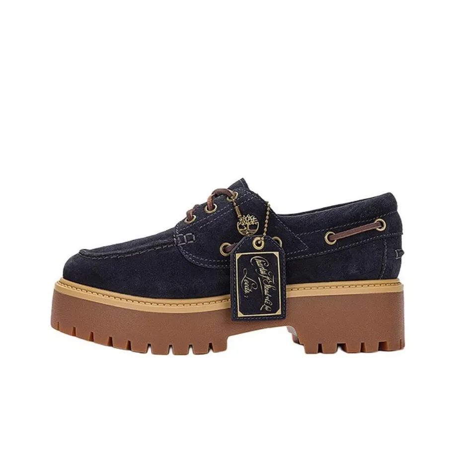 Timberland C.F. Stead Indigo Suede Stone Street Platform Boat Shoes 'Dark Blue Suede' Women's