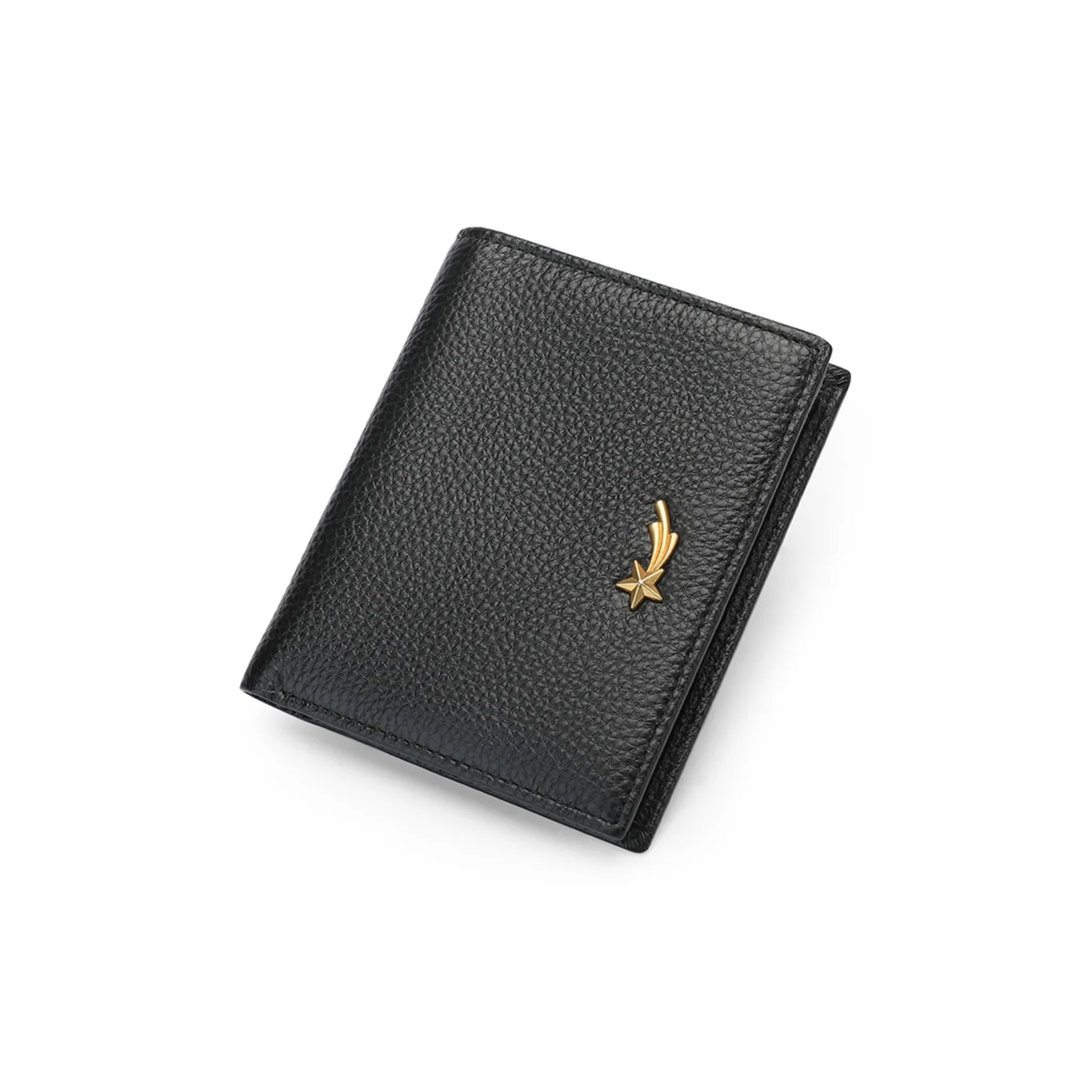 MEXICAN Cow Leather Wallet Regular Women's Black/Ecru