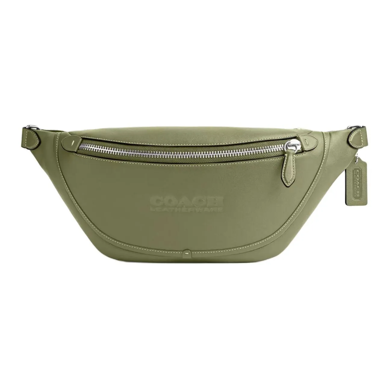 COACH League Коровья кожа Сумка через плечо Слинг-сумка Сумка на пояс Большая Мужская Мохово-зеленая