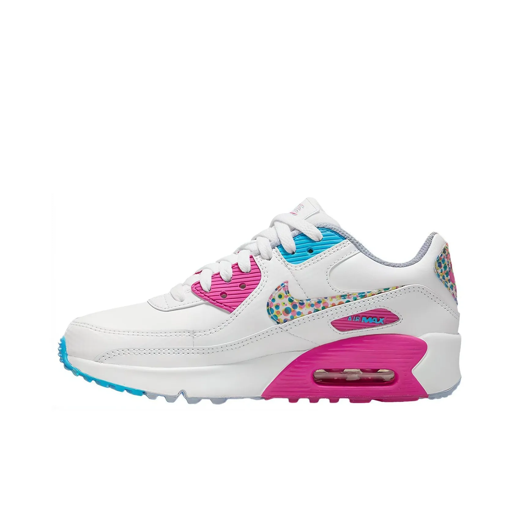 Nike Air Max 90 Running Shoes Women's Low Top White/Purple