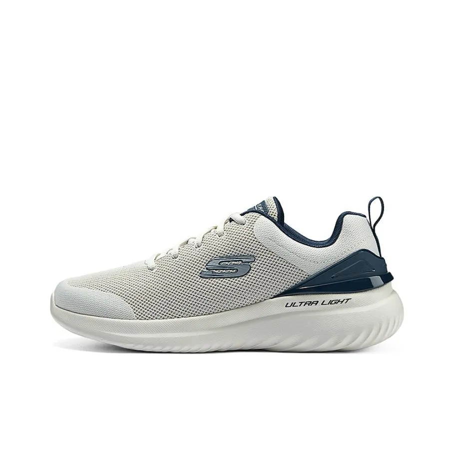 Skechers Sport Cushioning, Wear Resistant Low Top Running Shoes Men's Ecru