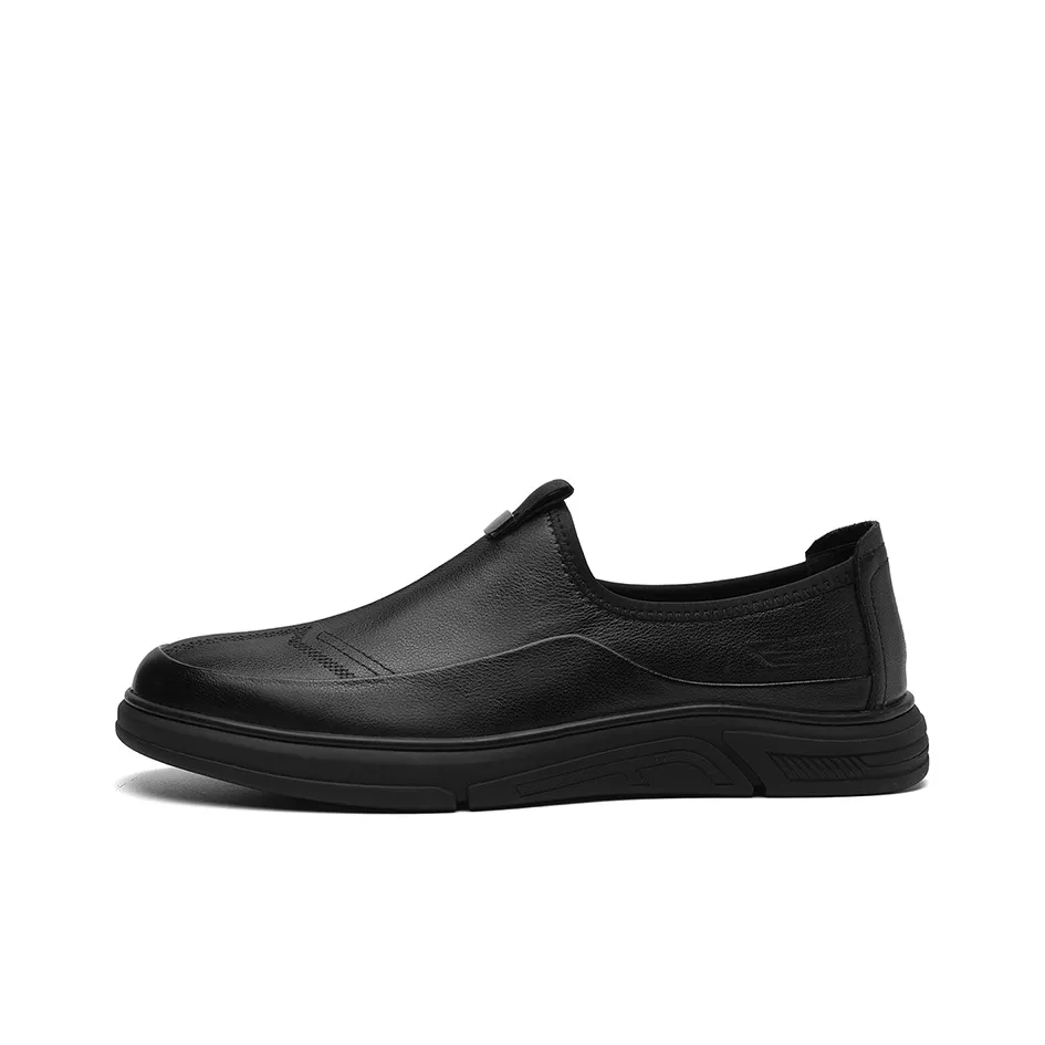 SEPTWOLVES Men's Casual Shoes Men Low-Top Black