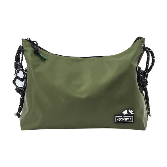 SEM R Ткань Сумка через плечо Средняя Унисекс Черный Зеленый Тон Экрю