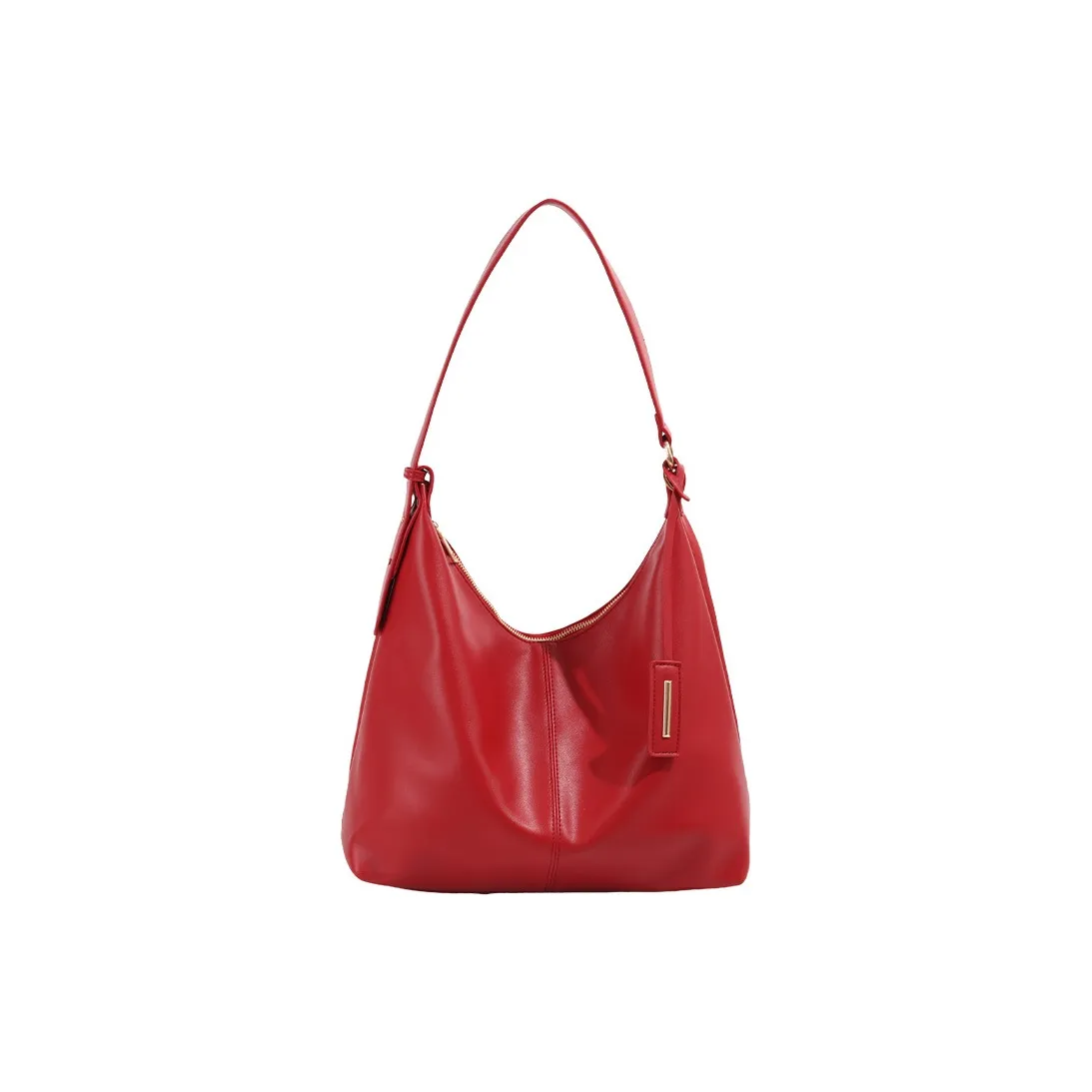 NOMK Suede Shoulder Bag, Women's Bag, Wedding Bag Tubas Women's Red
