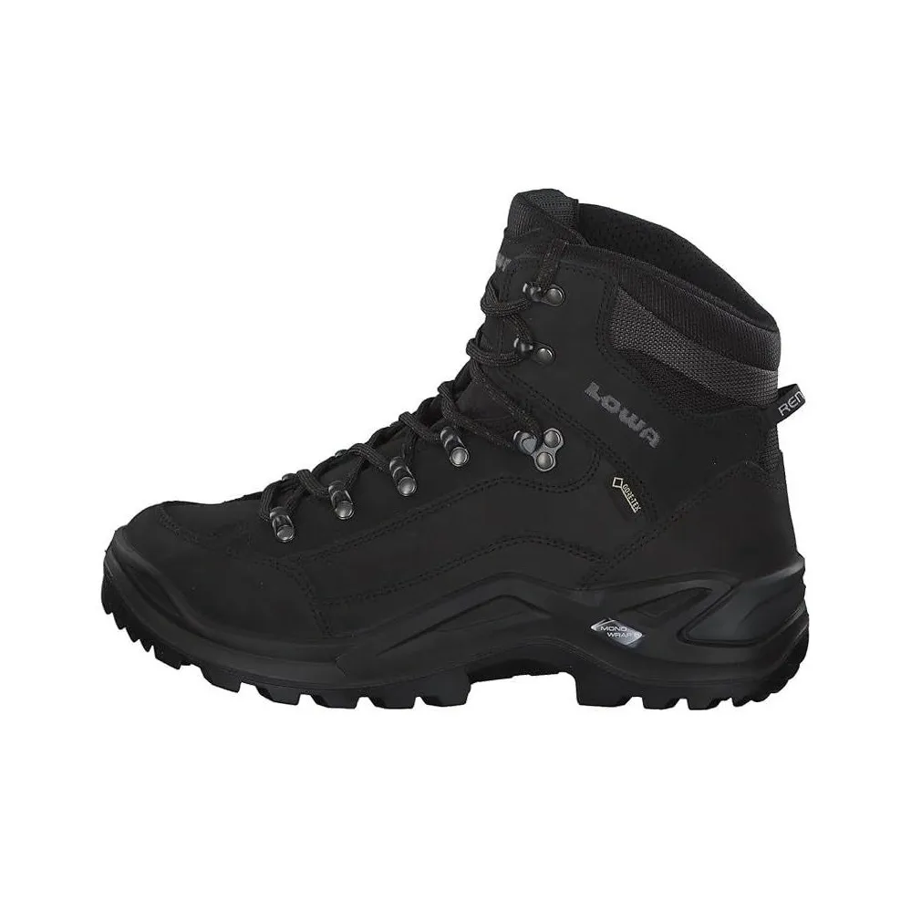 Lowa Renegade Slip Resistant Mid Top Outdoor Shoes Men's Black
