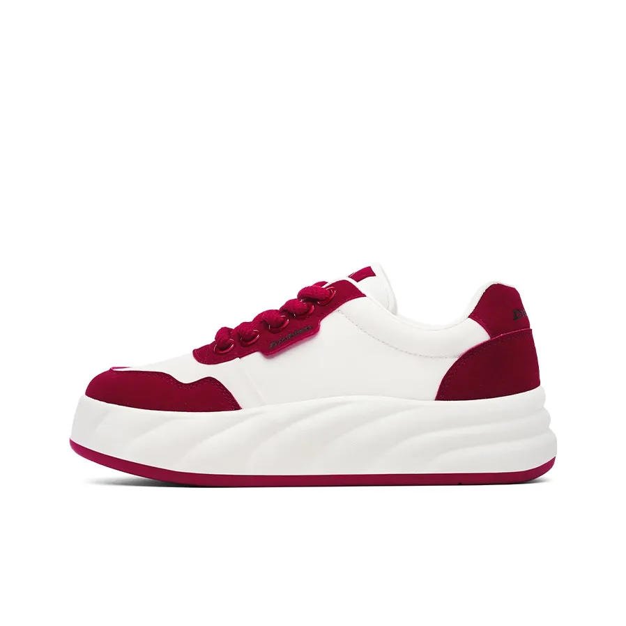Dickies Skateboard Shoes Women's Low-Top Beige Red