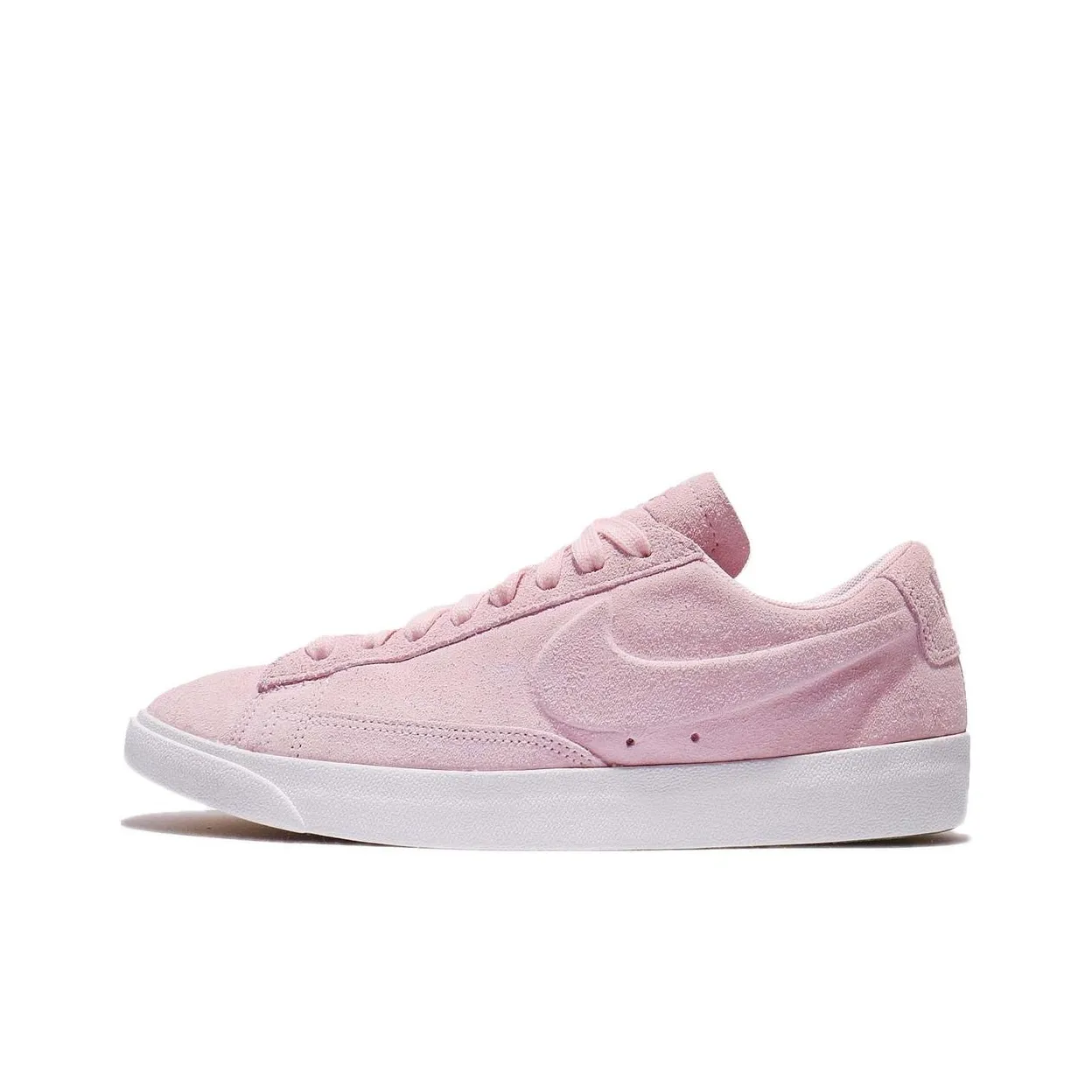 Nike Blazer Slip-Resistant Shock Absorbers Low Top Скейтборд Кроссовки Женские Розовые Белые