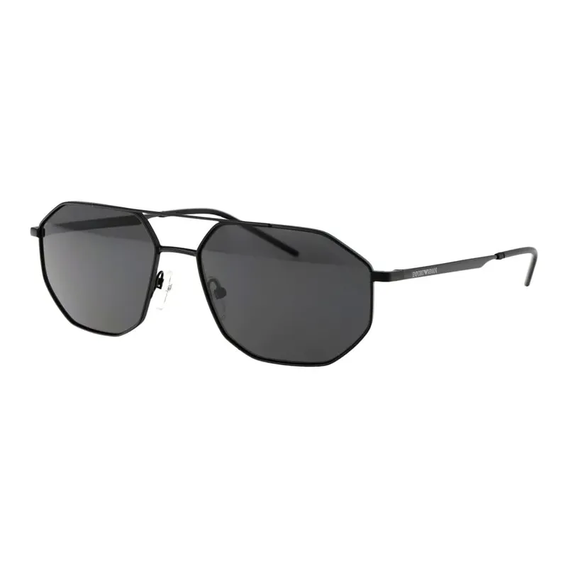 EMPORIO ARMANI Металл Aviator Солнцезащитные очки Мужской Черный