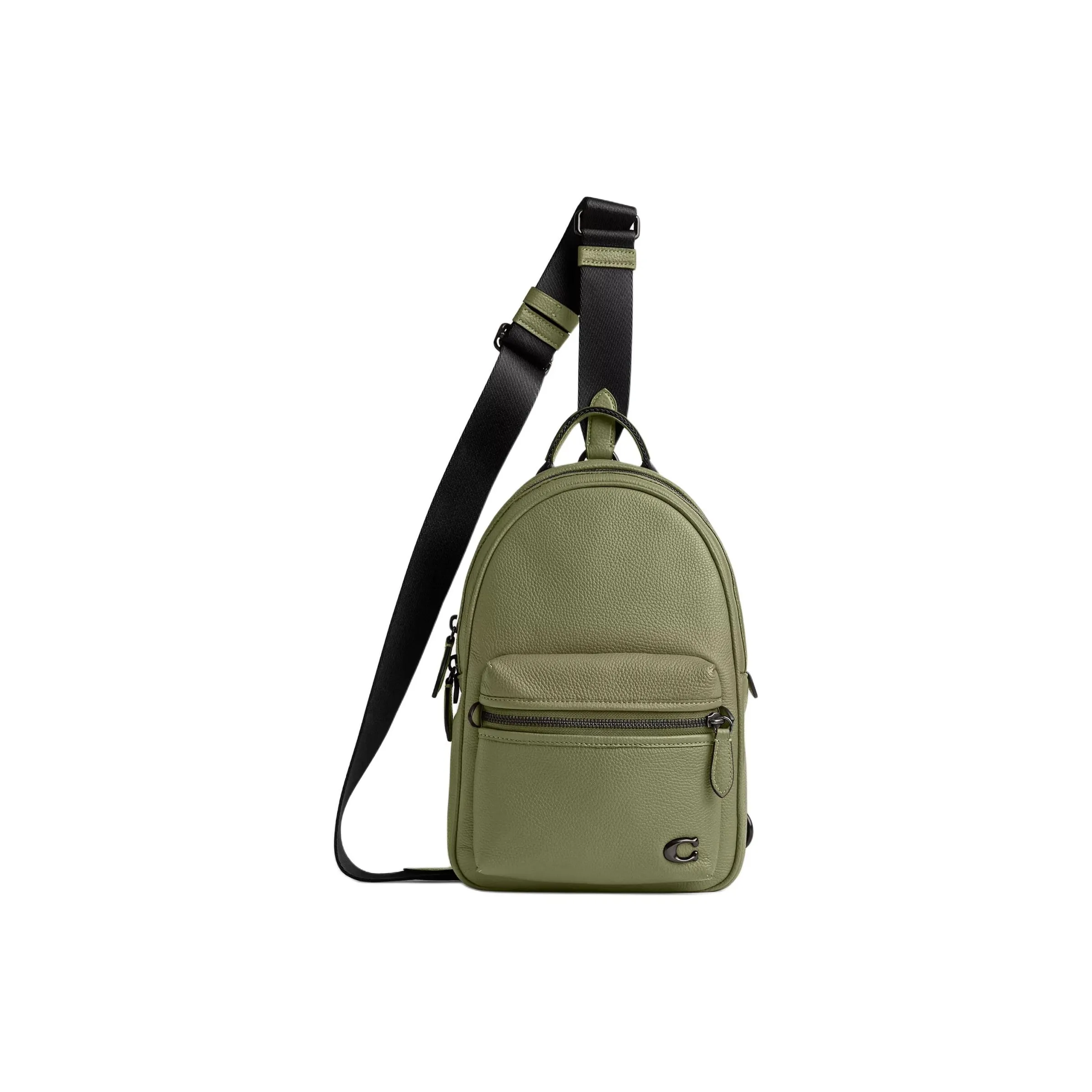 COACH Charter Кожа Сумка через плечо Sling Сумка Маленькая Мужская Трава Зеленый