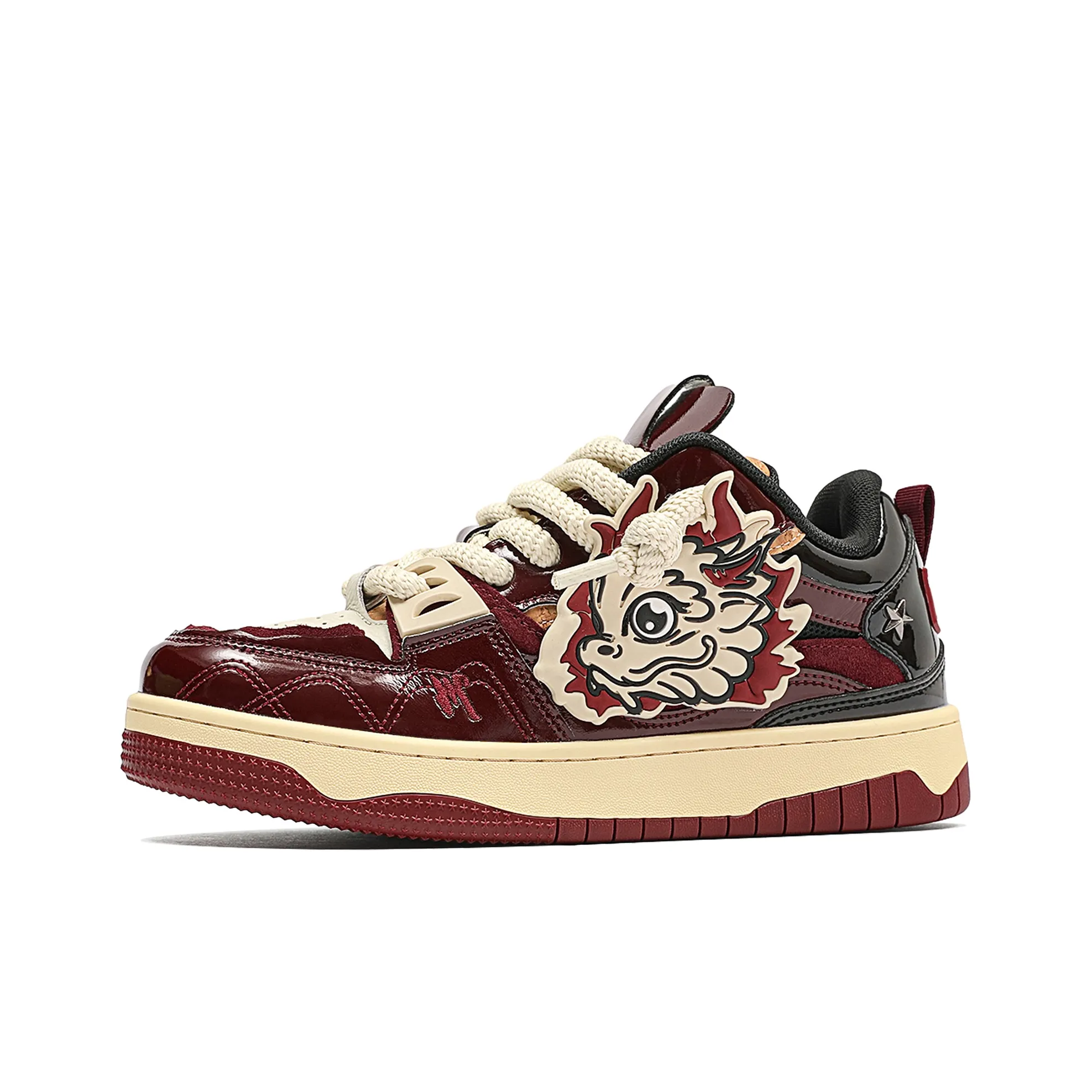 MR.PESIN Low Top Skateboard LAGERFELD Shoes Unisex Burgundy