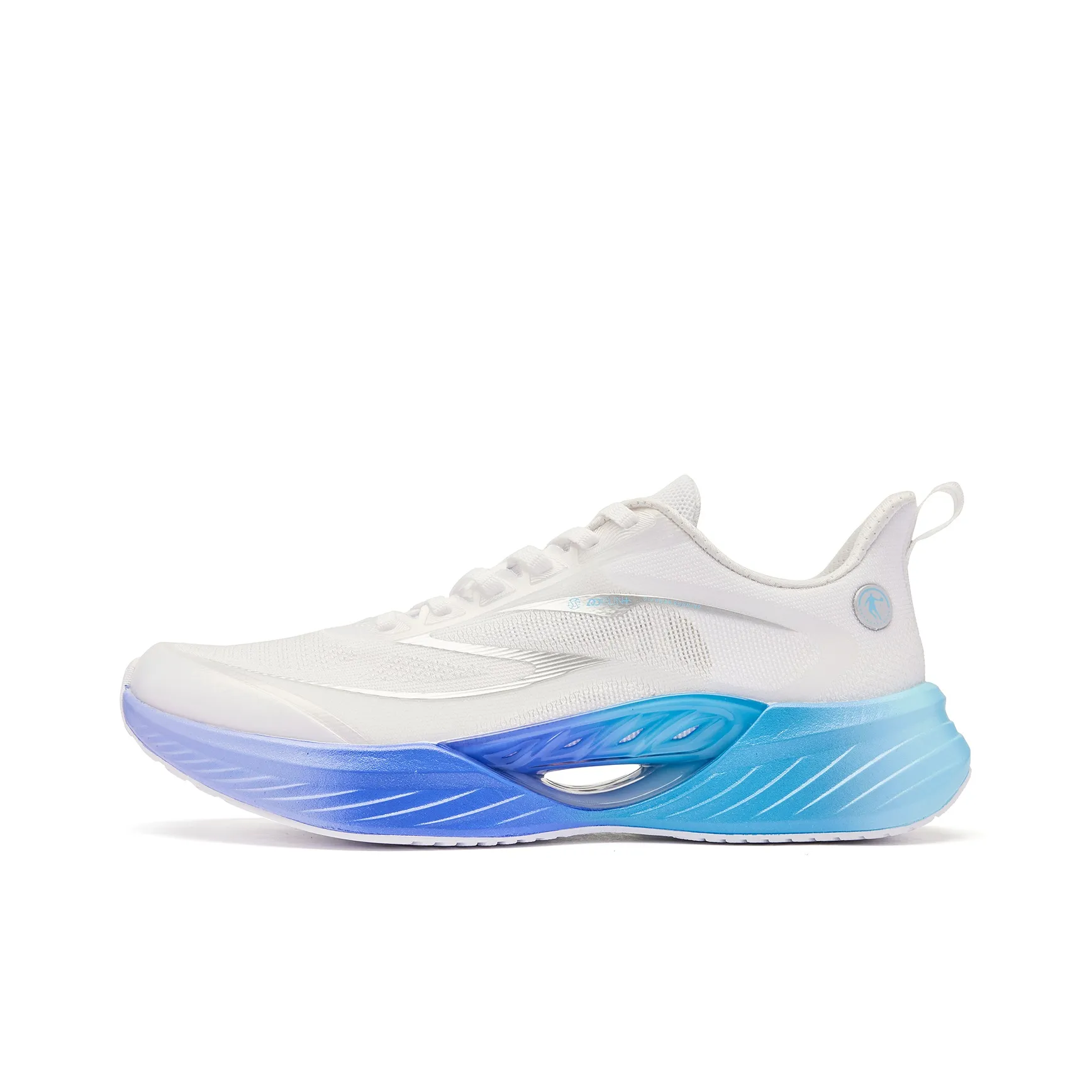 QIAODAN Flying Shadow Team2.0 Wear Resistant Slip Resistant Low Top Q KUNGFU PRO Running Shoes Men's White Blue