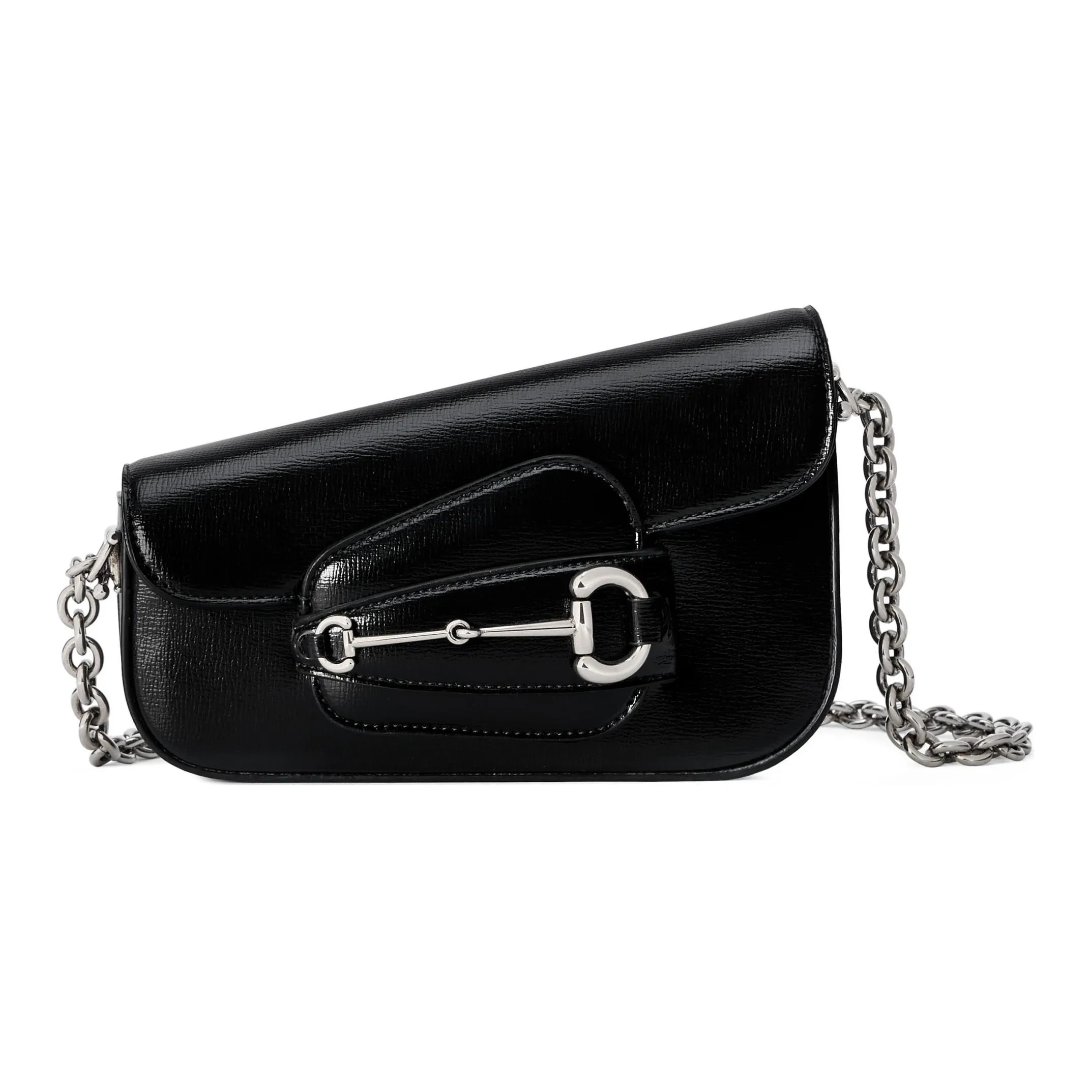 gucci yellow Horsebit 1955 Leather Handbag Shoulder Bag Mini Women's Black