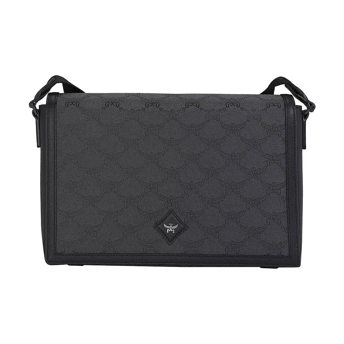 MCM Жаккард с кожаными вставками комбинированные сумки через плечо маленький мужской темно-серый