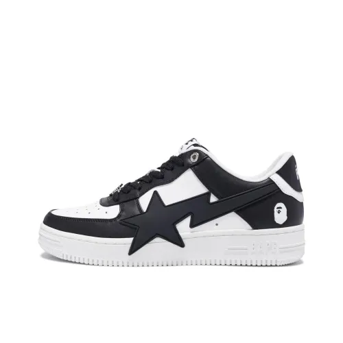 A BATHING APE Bape Кроссовки для скейтбординга Низкие Белый черный Женские