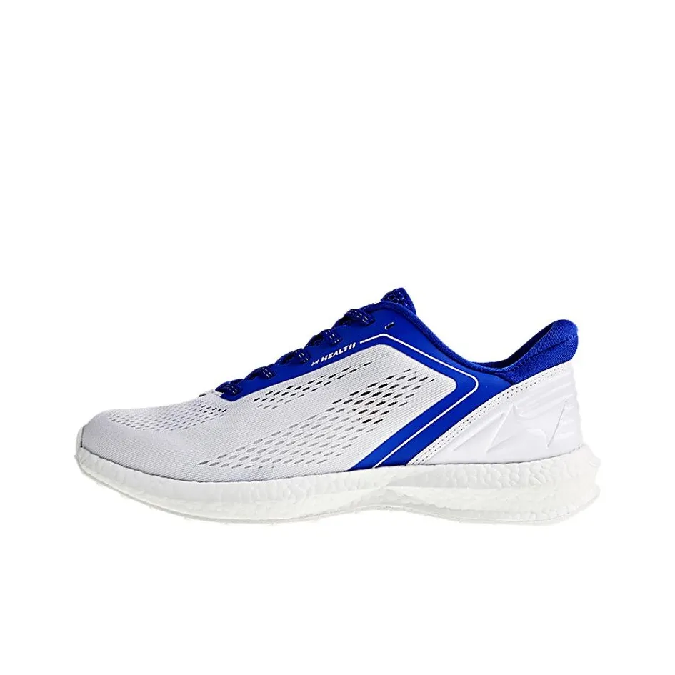 HEALTH Амортизация Износостойкий Низкий Топ Марафон Беговые кроссовки Унисекс Белый Синий