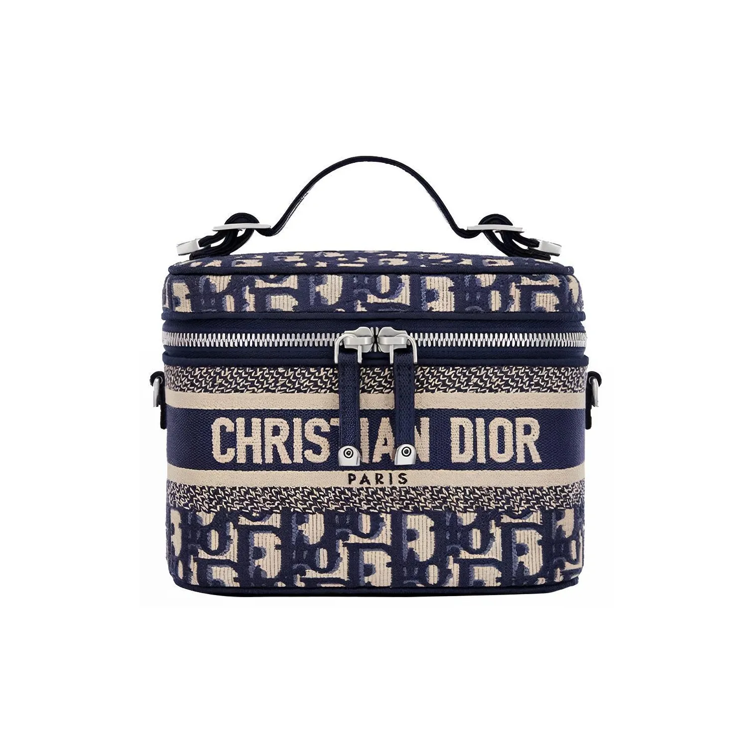 DIOR DiorTravel Canvas Handbag, Shoulder Bag, Crossbody Bag, Toiletry Bag, Makeup Bag Regular Women's Dark Blue