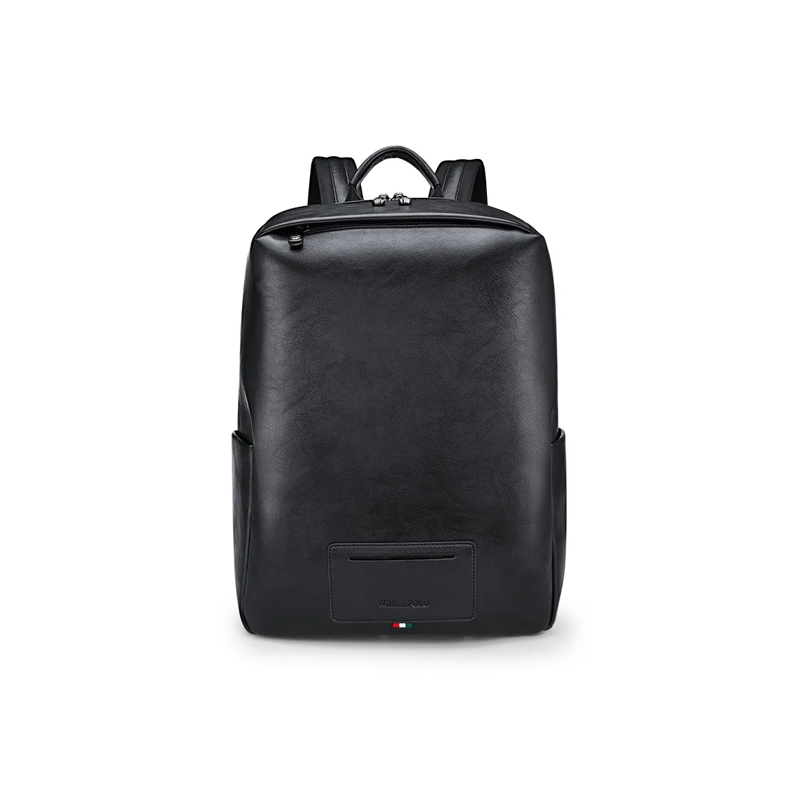 WilliamPOLO PU Backpack Can Hold 14 Inches. Tubas Men's Black