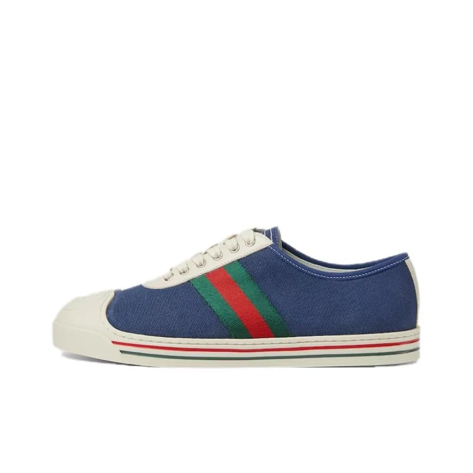 GUCCI Low Top Skateboard Shoes Women's Blue