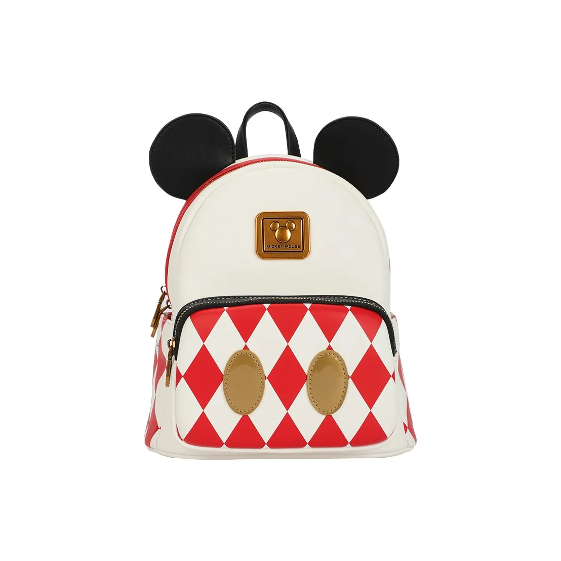 MESUCA Mickey Series PU Backpack Small Size Women's White
