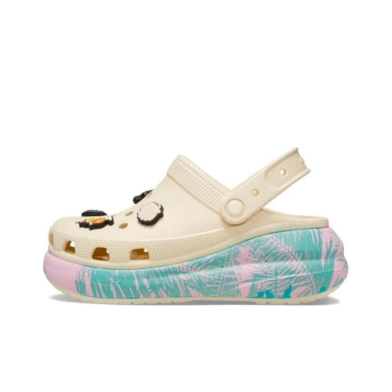 Crocs Classic Crush Spring Break Clogs Unisex Light Yellow