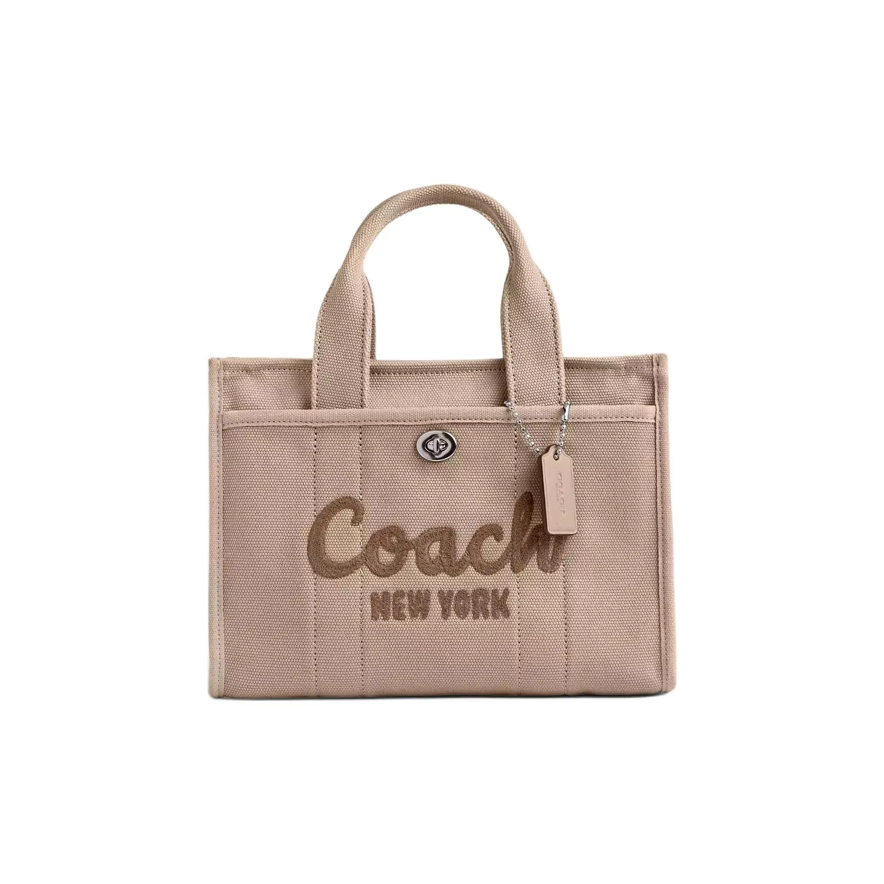 COACH Cargo Холщовая Сумка Сумка-тоут Сумка для покупок Сумка через плечо Сумка большая Женская Естественный