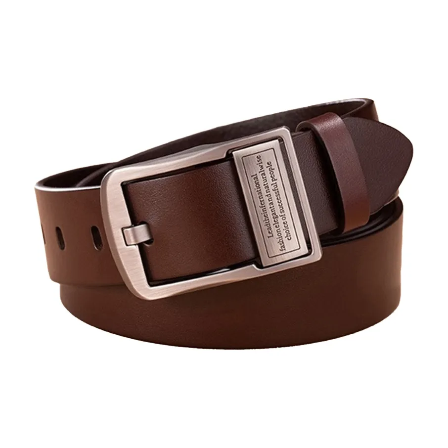 Old Man's Head Vintage Full Luxurious Yet Affordable Automatic Buckle Leather Belts Men's 3.8cm