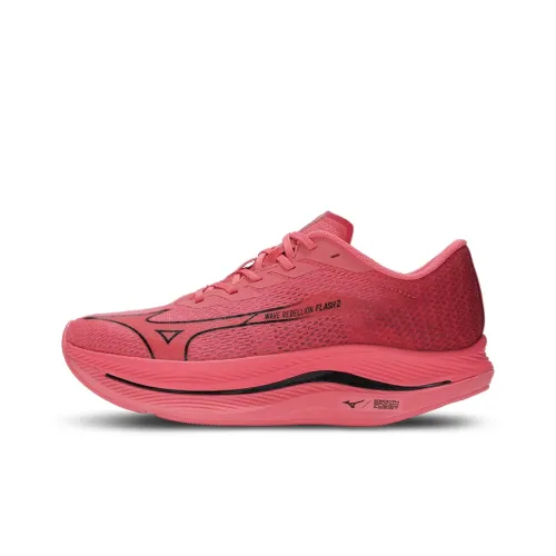 Mizuno Wave Rebellion Flash 2 Беговые кроссовки Низкие Красные Унисекс