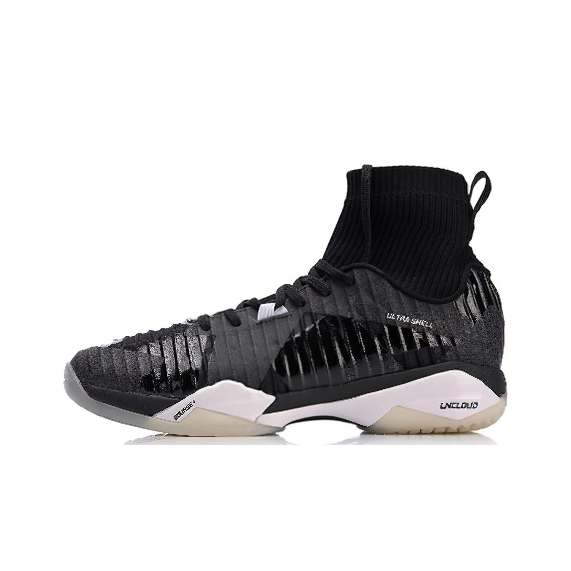 LiNing Frontier Shadow Pro Lightweight Slip Resistant Cushioning High Top Badminton Shoes Unisex Standard Black