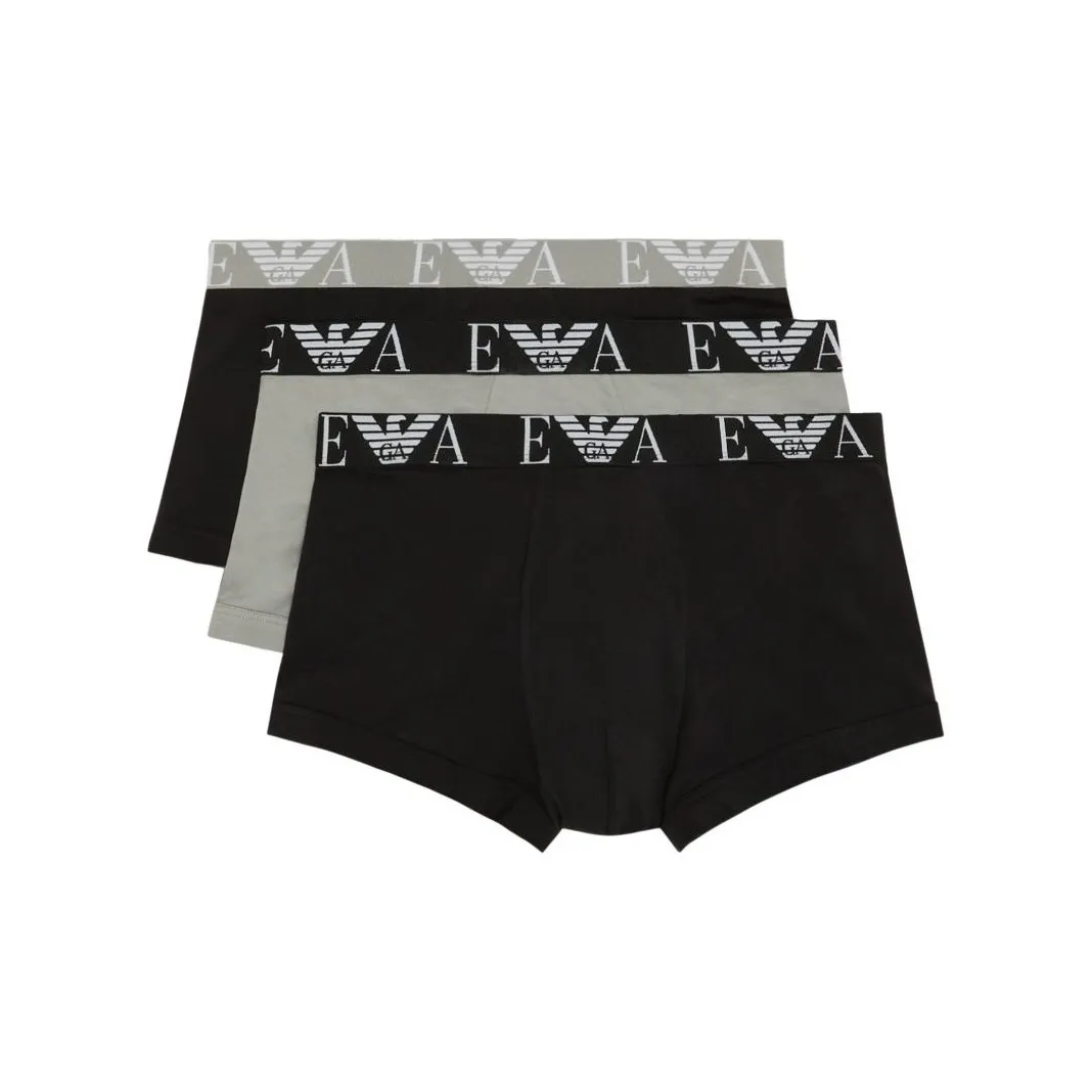 EMPORIO ARMANI Three pack Of Boxer Briefs With Bold Monogram Logo