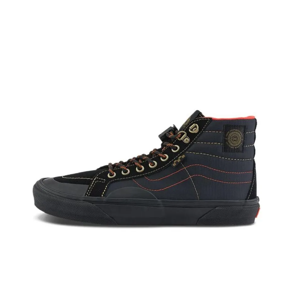 Sk8 Spitfire Wheels X Skate Vans Hi Reissue 'Black Flame'