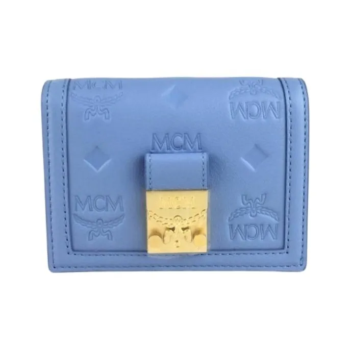 MCM Кожа Кошелек Мини Женский Синий