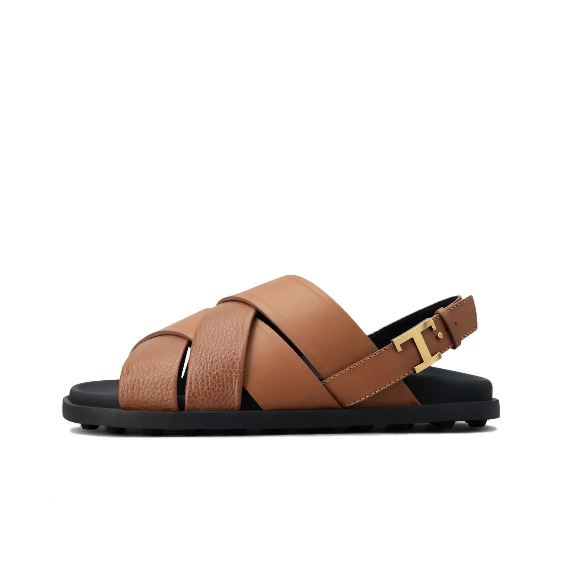 TOD'S Strappy Slingback Leather Sandals