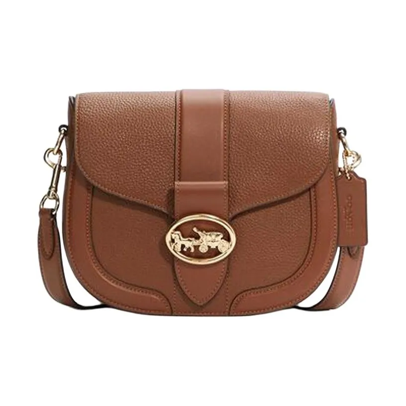 COACH Georgie Leather into Bag Shoulder Bag Crossbody Bag Wine God Bag Small Size Women's Caramel Brown