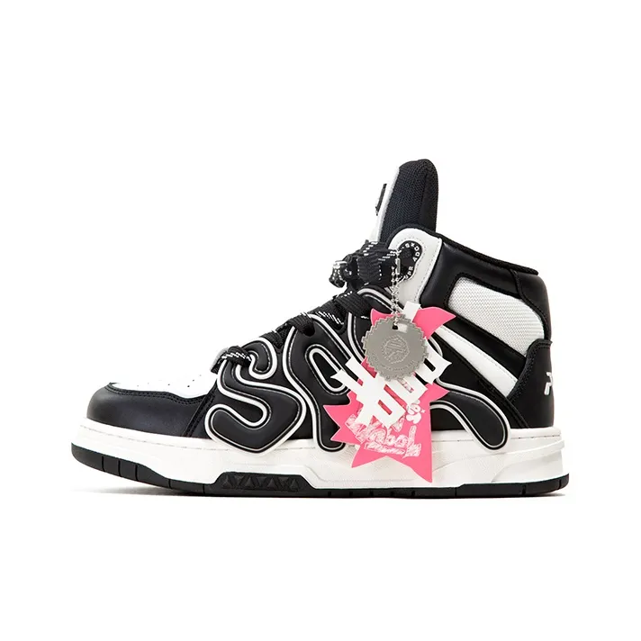 ADCDAVINCI Time Wheel Series Warm High-Top Skateboard Shoes Unisex White