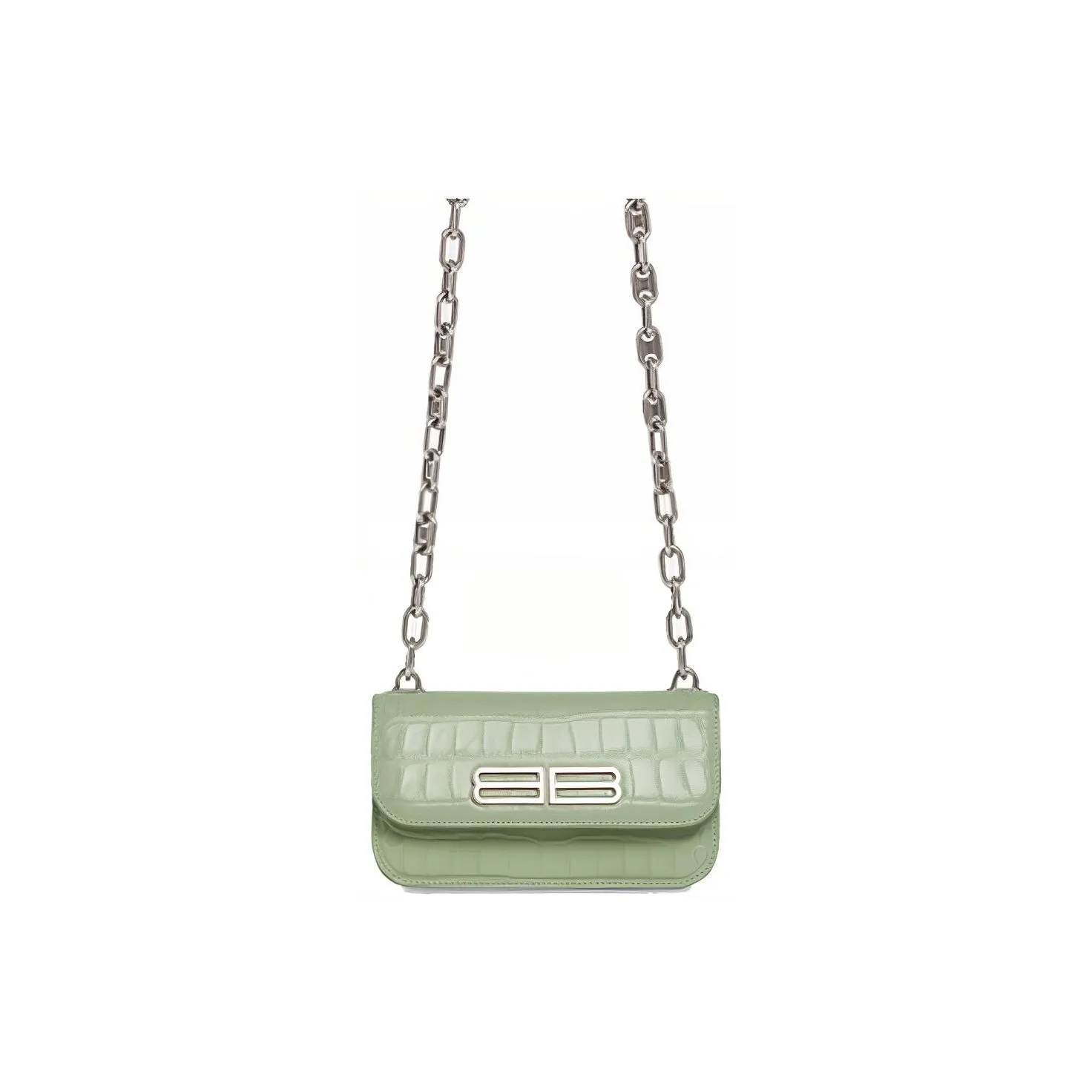 Balenciaga Cow Leather Handbag, Crossbody Bag, Shoulder Bag Women's Light Green