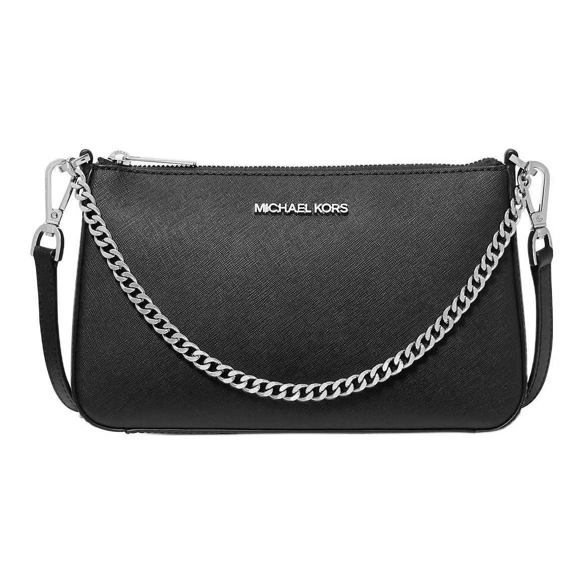 MICHAEL KORS Jet Set Saffiano кожа через плечо сумка средний размер женский черный